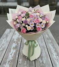 Букет цветов из:  Розы и Хризантемы в Коммаяке