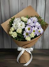 Букет цветов из:  Хризантемы и Розы в Коммаяке