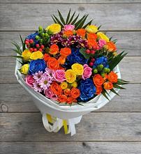 Букет цветов из:  Розы и Хризантемы в Коммаяке