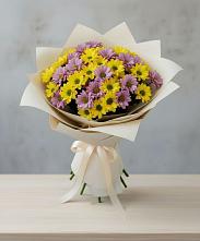 Букет цветов из:  Хризантемы в Коммаяке