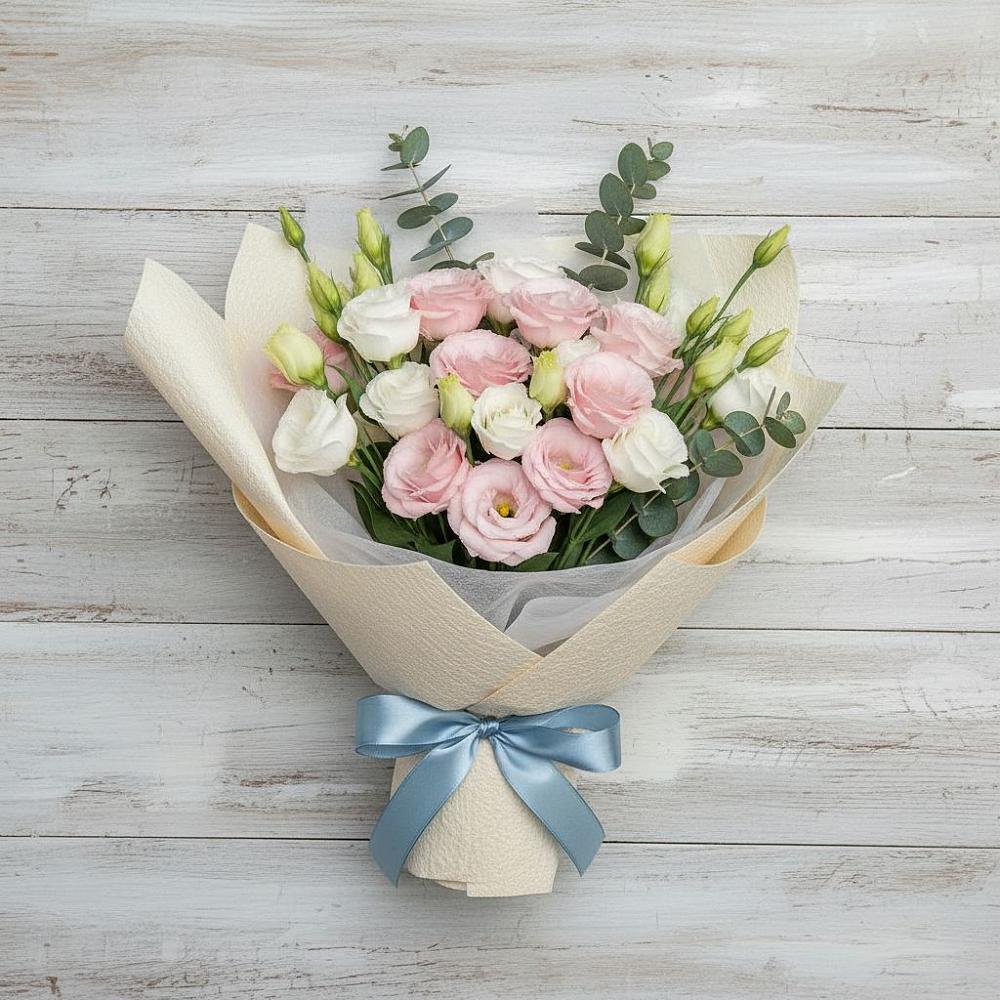 Букет цветов из: Лизиантусы в Коммаяке